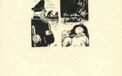 Титов Ярослав Викторович, Лот из трех карикатуры для фронтовых газет (два рисунка и литография)