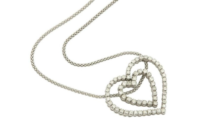 A diamond-set pendant necklace