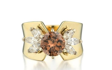 A Brown Diamond Ring