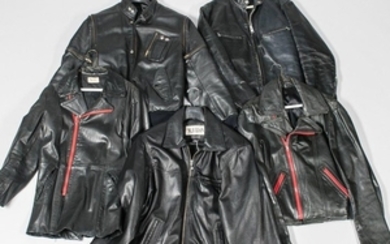Five Black Leather Jackets. Provenance: The estate of J. Geils.