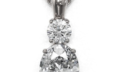 1.25 ctw Oval Cut Diamond Designer Necklace 18K White Gold