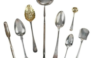 14 English Silver Table Items