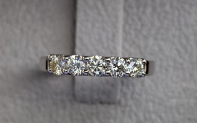 14 kt. White gold - Ring - 0.51 ct Diamond - Diamonds
