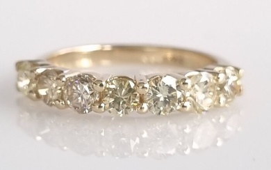 14 kt. Yellow gold - Ring - 1.42 ct Diamond