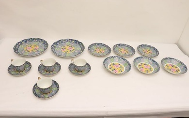 16 pc imari style porcelain tea/ dessert set by Gumps