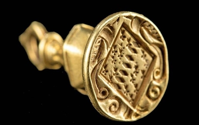 17th C. English Gold Seal of Lady Jenkinson of Walton