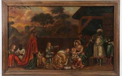 17th Century Oil painting, 76cm x 129cm - Stock...