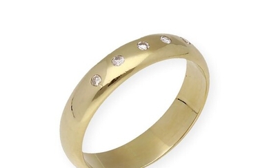 18 kt. Gold, Yellow gold - Ring - 0.15 ct Diamond