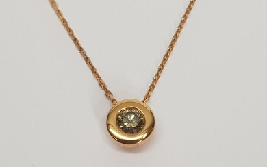 18 kt. Pink gold - Necklace with pendant - 0.51 ct Diamond