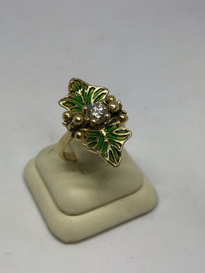 18 kt. Yellow gold - Ring - 0.50 ct Diamond