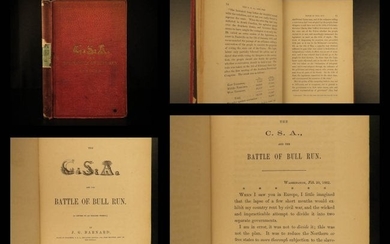 1862 CSA Battle of Bull Run Civil War Barnard Union
