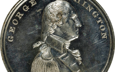 1876 Key's Centennial Series - Independence Hall Medal. Musante GW-908, Baker-392B, HK-41. White Metal. MS-61 PL (NGC).