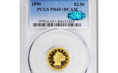 1890 $2.50 Liberty Gold Quarter Eagle PR-65+ DCAM PCGS CAC