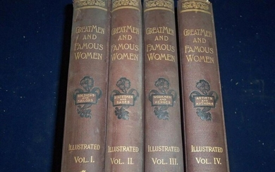 1894 GREAT MEN AND FAMOUS WOMEN COMPLETE VOLUME SET OF