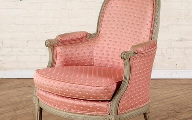18TH C. FRENCH LOUIS XVI STYLE BERGERE CHAIR