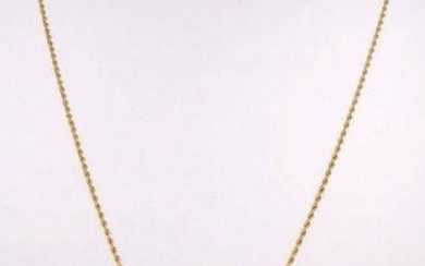 18k Yellow Gold Diamond Heart Necklace