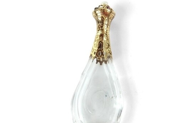 18th Century French Gold Mounted Scent Bottle