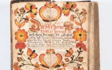 18th Century German Bible with Fraktur Frontispiece