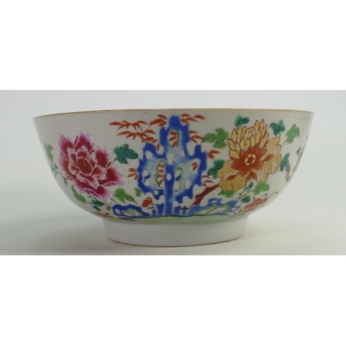 18th century Chinese Famille Rose punch bowl: Diameter 20cm....