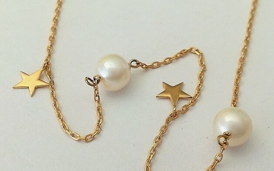 19,2 kt. Akoya pearls, Gold, 5 mm - Necklace