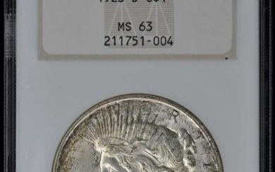 1923-D Peace Dollar S$1 NGC MS63 Brick