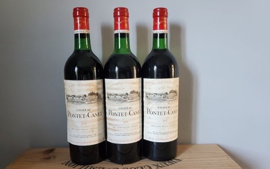 1975 Chateau Pontet Canet - Pauillac 5ème Grand Cru Classé - 3 Bottles (0.75L)