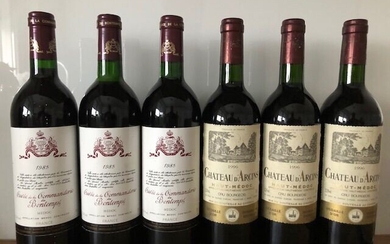 1985 x 3 Cuvée de la Commanderie du Bontemps & 1996 x 3Château d'Arcins - Medoc Cru Bourgeois - 6 Bottles (0.75L)