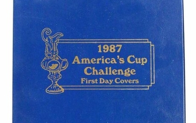 1987 AMERICA'S CUP CHALLENGE FIRST DAY COVER BOOK