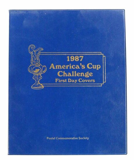 1987 AMERICA'S CUP CHALLENGE FIRST DAY COVER BOOK