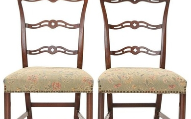 19th C. English Mahogany Side Chairs, Pair