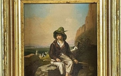 19th C. Italian Oil on Canvas Painting