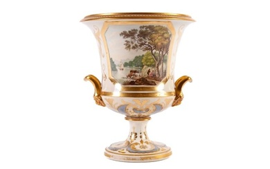 (19th c) HAND PAINTED PORCELAIN URN