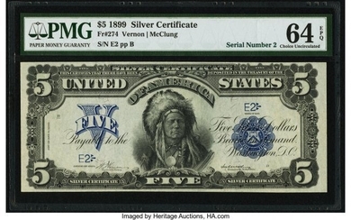 20047: Fr. 274 $5 1899 Silver Certificate PMG Choice Un