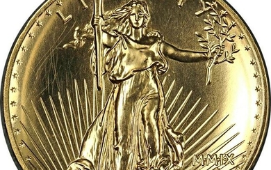 2009 $20 Gold Ultra High Relief Double Eagle - Lightly Impaired