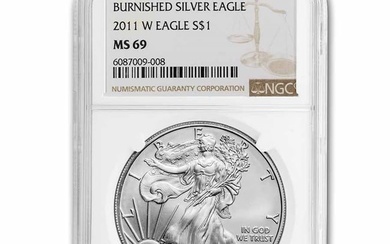 2011-W Burnished American Silver Eagle SP/MS-69 NGC