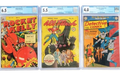 Lot of 3: 1940s & 50s Graded Comic Books.
