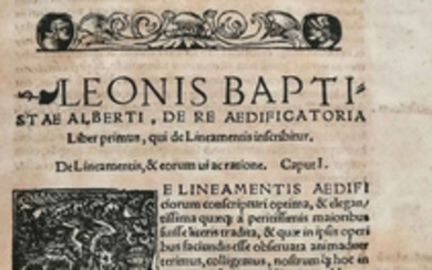 Leon Battista Alberti - De Re Aedificatoria - 1541
