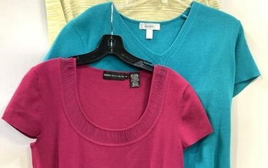 3 Ladies Vintag Short Sleeve Sweaters, E Tracy