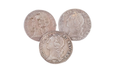 3 monnaies : Louis XV Ecus au bandeau (3... - Lot 47 - Maison R&C, Commissaires-Priseurs Associés