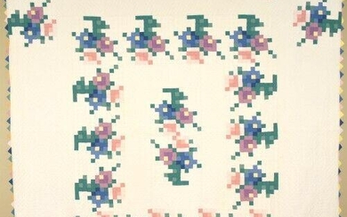 30's Ann Orr Rose Mosaic Quilt