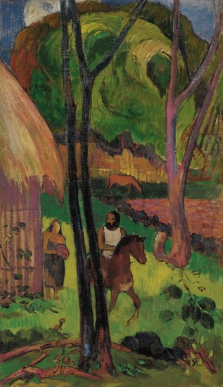 CAVALIER DEVANT LA CASE, Paul Gauguin