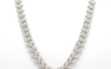 3.9 TCW SI/HI Diamond Necklace 18kt white gold Jewelry