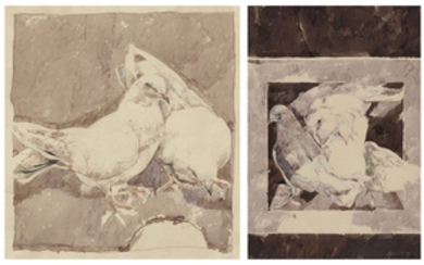 JAMIL NAQSH (B. 1939), Untitled (Pigeons)