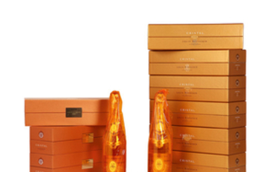12 bouteilles CHAMPAGNE, Cristal, Roederer 1999 Carton d’origine 2,000-2,400 Sold...