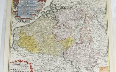 1747 Map Belgium Catholicum, Tobias Maier, Heritie