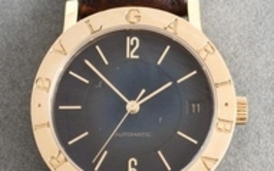 18K Yellow Gold Bulgari Automatic Date Wrist Watch