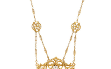 18kt Gold and Diamond Pendant Necklace