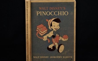 1940 1st edition Walt DISNEY Pinocchio Colour Illustrated book