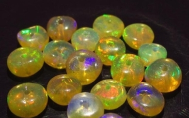 5.99 Ct Genuine 18 Ethiopian Drilled Round Opal Beads