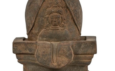Antique Khmer Style Sandstone Lakshmi Mukhalinga and